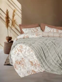 Cotton Box Trim Çift Kişilik Battaniyeli Nevresim Takımı Suave Gri - 1