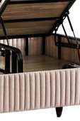 Line Visco Lüks Baza ve Başlık Seti 180x200 cm Çift Kişilik Baza ve Başlık Takımı Krem Babyface - 5