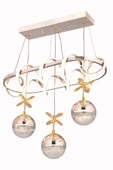 DART YEMEK MASASI 3 TOP GOLD AVİZE - 1