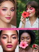 Hibiscus Magic Doğal İçerikli Çok Amaçlı Allık, Ruj, Göz Farı (Makyaj Beraberinde Çok Değerli Besleyici Cilt Bakımı) - 8