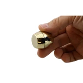 Merkür Düğme Gold Mobilya Mutfak Dolap Dolabı Çekmece Kulpu Kulbu Plastik Altın Tek Vidalı Kulp thumbnail 3