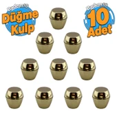 10 Adet Merkür Düğme Gold Mobilya Mutfak Dolap Dolabı Çekmece Kulpu Kulbu Altın Tek Vidalı Kulp thumbnail 1