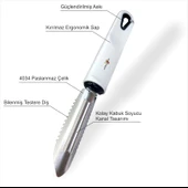 Profesyonel Paslanmaz Çelik Çekirdek Çıkartıcı Meyve Sebze İçi Boşaltıcı Kesici Kabuk Soyucu Testere - 2