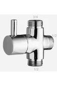 Sardıcı Yedek Parça Banyo Robot Duş Seti Yönlendirici Musluk 3/4x1/2x1/2 - 1