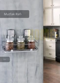 Mutfak Rafı Paslanmaz Banyo Rafı Yapışkanlı Baharatlık Tek Katlı Köşelik Şampuanlık Krom 12x31x13 thumbnail 1