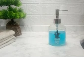 CAM SIVI SABUNLUK,KAKTÜS 2 DESEN 300ML BANYO SETİ  7,6X15,5CM - 1