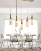 TT Aydınlatma TT023-5S-FULLESK  Full Eskitme Kaplama 5 li Damla Modeli Sıralı Avize thumbnail 2