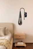 TT Aydınlatma TT023-APL-FULLSY  Damla Modeli Full Siyah Tekli Aplik - 2