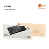 Lenovo Lecoo KB103 USB Kablolu Klavye Q Siyah - 4