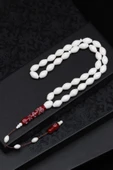 Renkli İmameli Kemik Tesbih 7 x 11 mm Arpa Kesim - 1