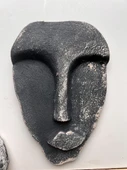 El Yapımı Taş Heykel Soyut Yüz Maske 3'li Set, Modern beton, eskitme taş görünümlü duvar dekor - 4