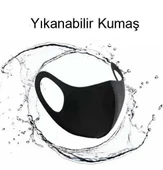 5 Adet Filtre Nano Teknoloji Siyah Kalın Kumaş Yıkanabilir Yüs Virüs Maskesi - 7