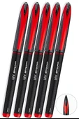 Kırmızı Pilot Kalem 5 Adet Uniball Air Mikro 0.5 mm Roller Pilot Kalem Uba-188-M Roller Uçlu Likit Mürekkep Jel Kalem - 1