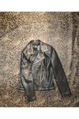 NYC GİYİM TEKSTİL Hakiki deri Kadın ceket slim-fit biker şeytan figürlü mont - 3