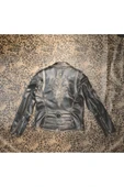 NYC GİYİM TEKSTİL Hakiki deri Kadın ceket slim-fit biker şeytan figürlü mont - 1