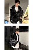 NYC GİYİM TEKSTİL Ultra ovarsize hakiki deri unisex hip hop mont - 5