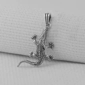 Timsah 925 Ayar Gümüş Kolye Ucu thumbnail 1