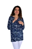 Kadın Yaprak Desen Baskılı Viscon Bluz BGL-ST04283 thumbnail 1