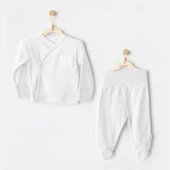 Bebek Zıbın Takım 2 Parça Side Snap Set Jacquard Basic AC25557 thumbnail 1