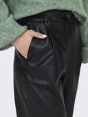 Only Kadın Onlymynte Faux Leather Pants Siyah Deri Pantolon 15341146S - 6