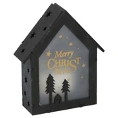 Noel Lambası Ahşap Manzara Evi 6 LED Işık Noel Süslemeleri - 1