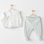 Kız Bebek Zıbın Set 2 Parça Side Snap Set Love Family AC25508 - 1