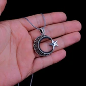 925 AYAR GÜMÜŞ TELKARİ AYYILDIZ MODEL 2 KOLYE thumbnail 2