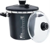 LEGGNO BLK2383PC6STN BLACK DÖKÜM DÜDÜKLÜ TENCERE SETİ 24 CM - 1