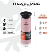 MADMUGS Travel Mug Termos Bardak 0,47lt-Pembe - 1