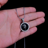 925 AYAR GÜMÜŞ MİKRO TAŞLI KARTAL MODEL KOLYE thumbnail 3