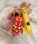 Anahtarlık Transformers İron Man Karakter Fiğür Araba Çanta Süsü Aksesuarları thumbnail 1