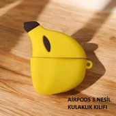 Brokoli Home Airpods 3.nesil uyumlu 3d Kopçalı Kulaklık Kılıfı Muz - 1