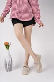 Muggo DAİLY Kalın Taban Tokalı Günlük Casual Makosen Kadın Loafer Ayakkabı - 12