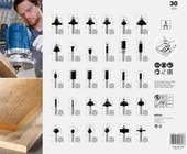 Bosch Profesyonel Karışık Freze Ucu Seti Şaftlı 8 mm 30'lu - 3