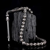 ZİRKON TAŞ İŞLEMELİ TAMAMI 925 AYAR GÜMÜŞ TESBİH thumbnail 1