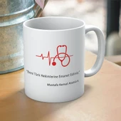 14 Mart Tıp Bayramı Beni Türk Hekimlerine Emanet Ediniz Baskılı Kupa Bardak thumbnail 1