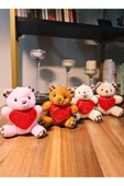 Sevgiliye Hediye Kalpli Love Yazılı 4 Adet Mini Lüx Ayıcık 11 CM x 9 CM Kalpli Love Yazılı Ayıcık - 3