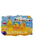 Avustralya Temalı Fresco Magnet thumbnail 3