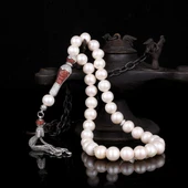 Zirkon Taş Püsküllü 10 mm Doğal İnci Taşı Tesbih - 2