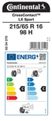 CONTİNENTAL 215/65R16 98H CCLX SP DÖRT MEVSİM LASTİĞİ ÜRETİM YILI:2025 - 2