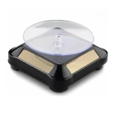 Güneş Enerjili Solar ve Pille Çalışan Eşya Sergileme için  360° Dönen Vitrin Stand Dönen Tabla - 3