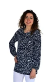 Kadın Ebruli Desen Baskılı Viscon Bluz BGL-ST04284 - 3