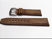 Fado&Her Saate Uyumlu Yarım Kroko Greyzı Deri   Saat Kordonu 20 mm  (206) kahve thumbnail 2