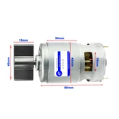 RS775 DC 12V Titreşim Motoru 8000rpm Elektrikli Masaj Koltuk Güzellik Makinesi Kurbağa Hayvan Yem Besleyici Yüksek Hız Tork Çift Bilyalı Rulman thumbnail 2