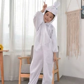 Çocuk Tavşan Kostümü Beyaz Renk 2-3 Yaş 80 cm - 1