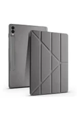 Samsung Galaxy Tab S9 Fe Plus 12.4 Uymlu Standlı Kalem Bölmeli Akıllı Kılıf  Space Grey - 1