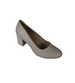 YAZKIŞ Kadın Siyah Ten Cilt Önü Yuvarlak Burun 5cm Kalın Topuklu ayakkabı thumbnail 3