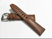 Fado&Her Saate Uyumlu Yarım Kroko  Hakiki Dana Derisi Saat Kordonu 22mm  (203)   kahve - 1