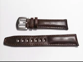 Fado&Her Saate Uyumlu Yarım Kroko  Hakiki Dana Derisi Saat Kordonu 20  mm  (204) koyu kahve thumbnail 2