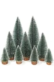 9 LU Set Nevada Ağaç 8 - 12 - 15 CM Çam Ağacı Yılbaşı Hediyesi 9 Adet Yılbaşı Mini Masa Çam Ağacı - 4